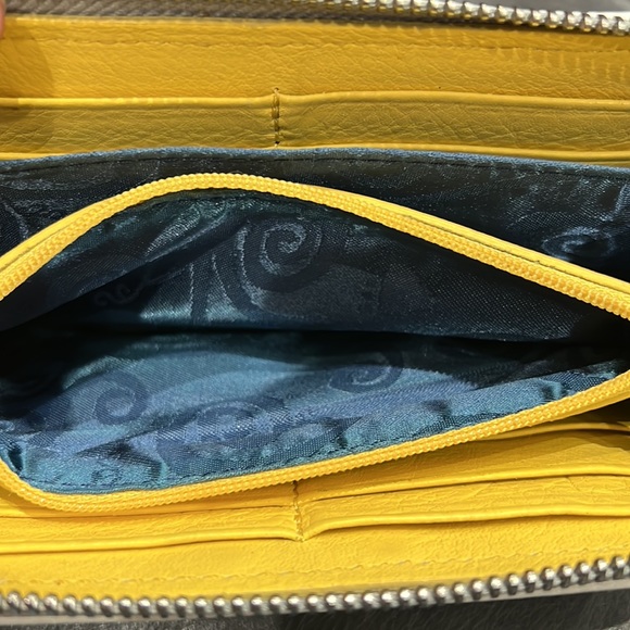 Brighton Multi-color Leather Wallet with contrasting Yellow leather interior - Picture 8 of 9